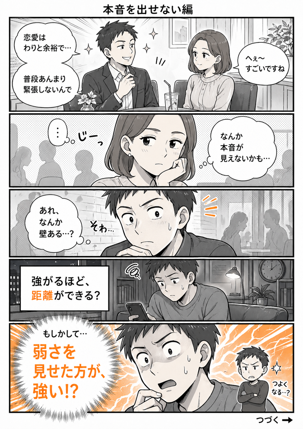 本音を少し出す会話漫画