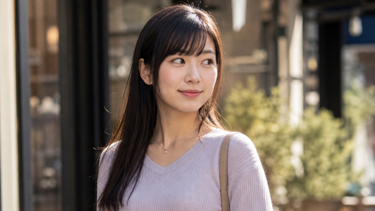 マッチング後にカフェで会話する男女